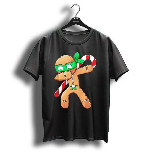 Christmas Boys Dabbing Gingerbread Ninja Candy Cane T Shirt 1 t shirt 1