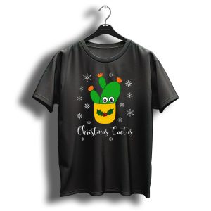 Christmas Cactus Opuntia Microdasys Snowflakes Festive T Shirt