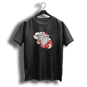 Christmas Cheers Santa Holding Beer T Shirt