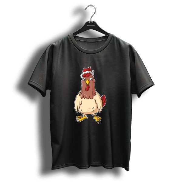 Christmas Chicken Santa Hat Holiday Humor T Shirt 1 t shirt 1
