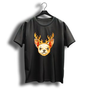 Christmas Chihuahua Reindeer Antlers T Shirt