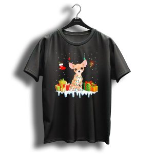 Christmas Chihuahua With Presents And Holiday Lights T Shirt