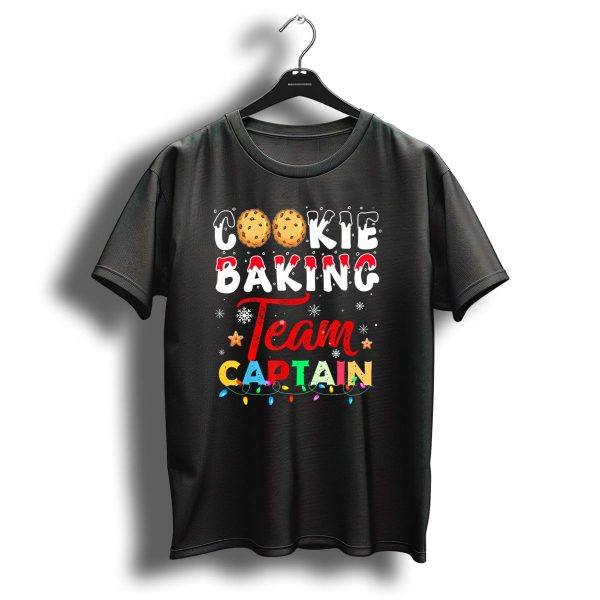 Christmas Cookie Baking Team Captain Holiday Lights Snowflakes Decor T Shirt 1 t shirt 1