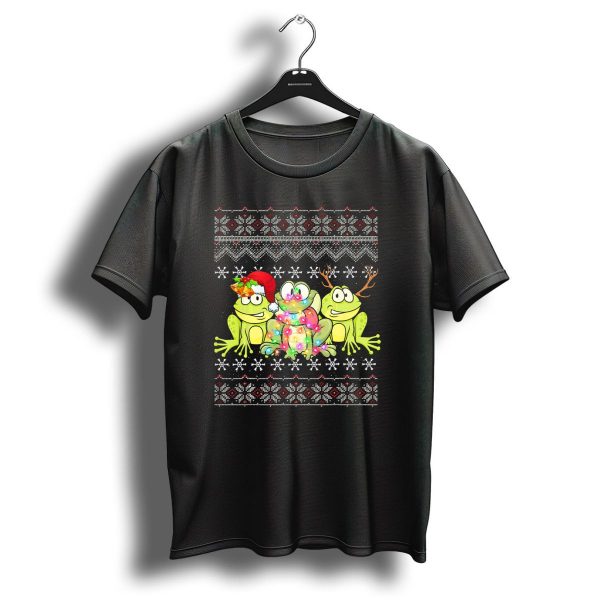 Christmas Cute Three Frog Love Holiday Festive T Shirt 1 t shirt 1