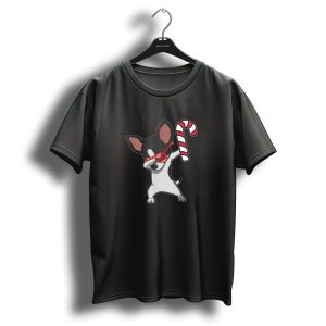 Christmas Dabbing Chihuahua Candy Cane Puppy Dog T-Shirt