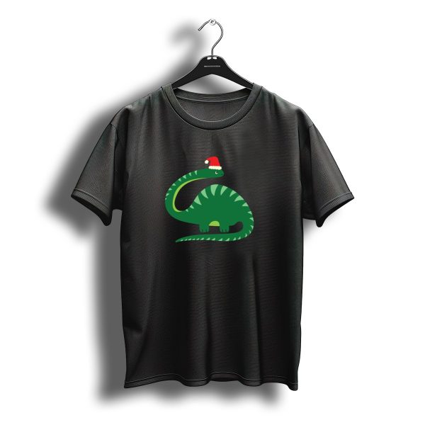 Christmas Dinosaur Santa Hat Paleontology Holiday Fun T Shirt t shirt 1
