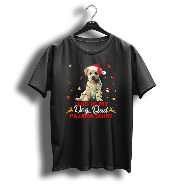 Christmas Dog Dad Pajama Shirt With Maltese And Festive Lights T Shirt 1 t shirt 1