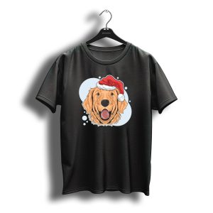 Christmas Dog Santa Claus Hat T-Shirt