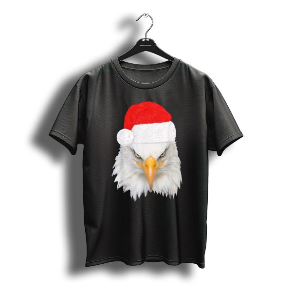 Christmas Eagle Patriotic Bald Eagle Santa Hat T Shirt t shirt 1