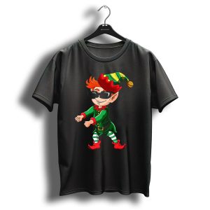 Christmas Elf Crew Floss Like A Boss Sunglasses Fun T-Shirt
