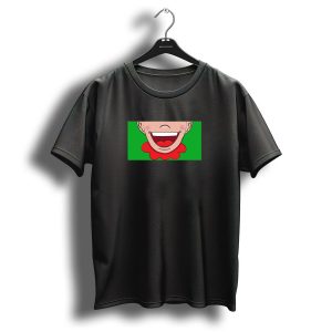 Christmas Face Mask Festive Cheerful Grin T Shirt