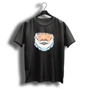 Christmas Face Santa Beard Mouth Holiday T Shirt