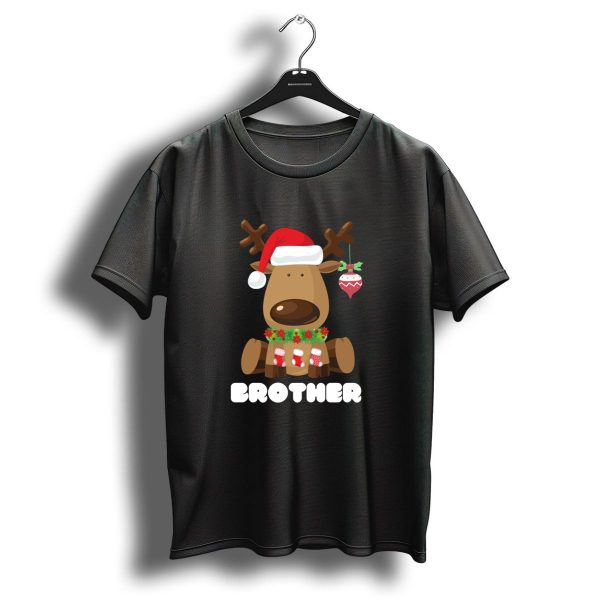 Christmas Family Brother Reindeer Santa Hat T Shirt 1 t shirt 1
