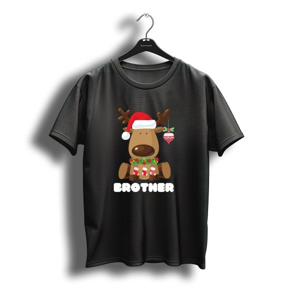 Christmas Family Brother Reindeer Santa Hat T Shirt t shirt 1