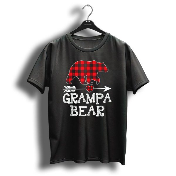 Christmas Family Grampa Bear Red Buffalo Plaid Heart Arrow T Shirt 1 t shirt 1
