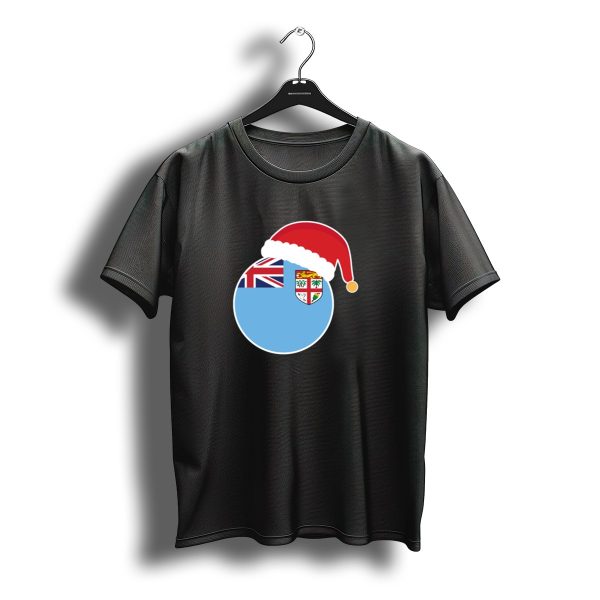 Christmas Fiji Flag Santa Claus Hat T Shirt t shirt 1