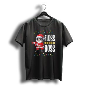 Christmas Floss Like A Boss Santa Dancing With Lights T-Shirt