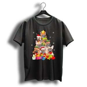 Christmas French Bulldog Holiday Festive Tree With Gifts And Star T Shirt