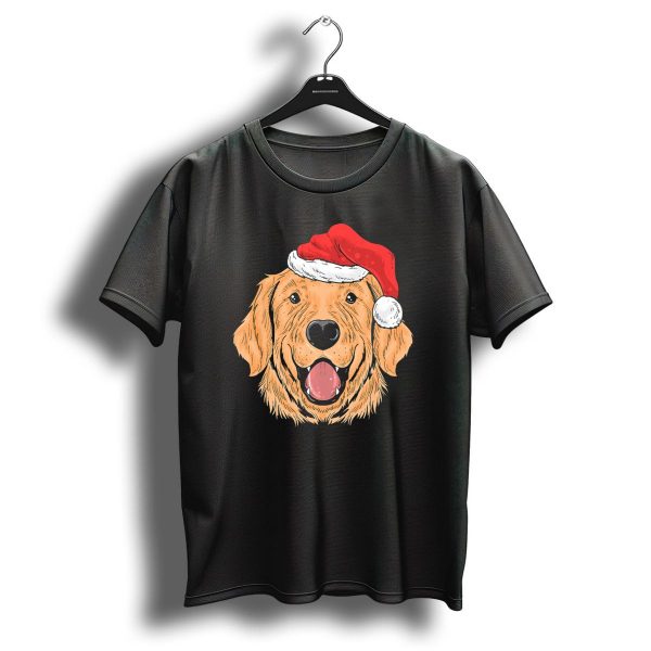 Christmas Golden Retriever Santa Hat T Shirt 1 t shirt 1