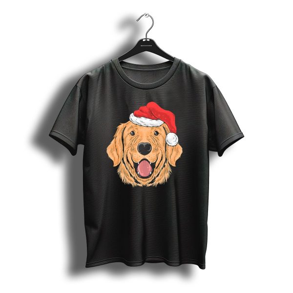 Christmas Golden Retriever Santa Hat T Shirt t shirt 1