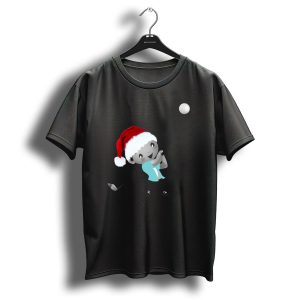 Christmas Golf Santa Hat Swing Kid T Shirt