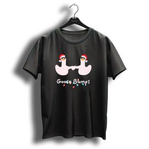 Christmas Goose Bumps Silly Goose Santa Hats T Shirt