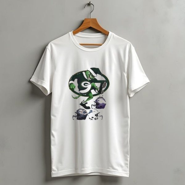 Christmas Grinch Green Bay Packers Stomp Nfl Teams Helmets T Shirt 1 t shirt 1