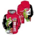 Christmas Grinch Ohio State Buckeyes All-Over Print Hoodie