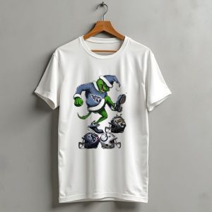 Christmas Grinch Tennessee Titans Stomping On Jaguars Texans Colts T-Shirt