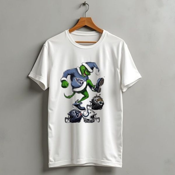 Christmas Grinch Tennessee Titans Stomping On Jaguars Texans Colts T Shirt 1 t shirt 1