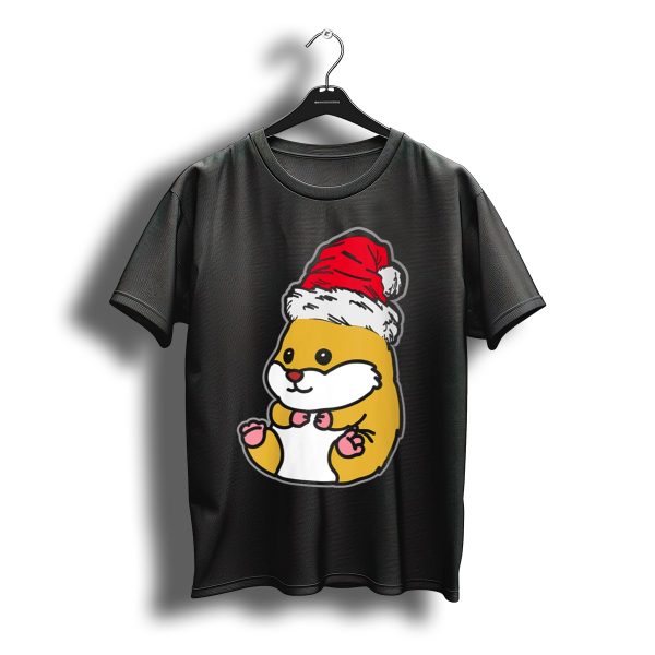 Christmas Hamster Santa Hat T Shirt t shirt 1