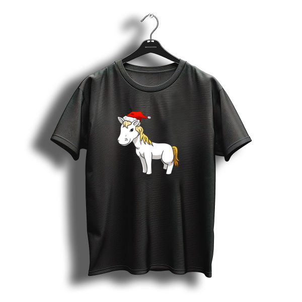 Christmas Horse Santa Hat T Shirt t shirt 1