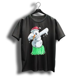 Christmas In July Dabbing Snowman Tropical Hula Dance T-Shirt