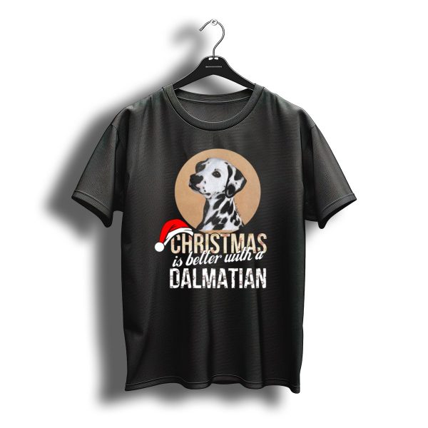 Christmas Is Better With A Dalmatian Santa Hat Dalmatian T Shirt t shirt 1