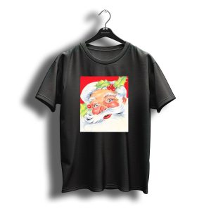 Christmas Jolly Santa Claus Holly Berries Festive Cheer T-Shirt