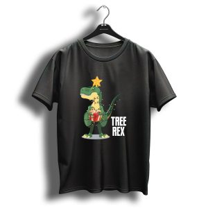 Christmas Kids Dinosaur Tree Rex Pajama Lights T Shirt