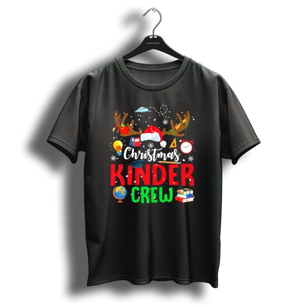 Christmas Kinder Crew Reindeer Holiday School Fun T Shirt 1 t shirt 1