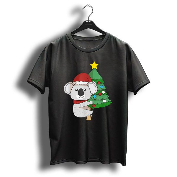 Christmas Koala Bear Holiday With Festive Tree And Santa Hat T Shirt 1 t shirt 1