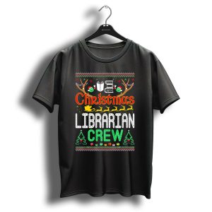 Christmas Librarian Crew Reindeer Book Elves Holiday T Shirt