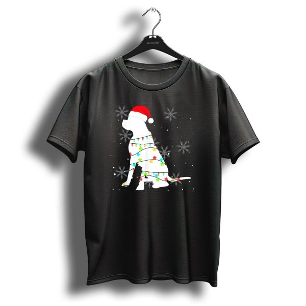 Christmas Lights Boxer Santa Hat Snowflakes T Shirt 1 t shirt 1