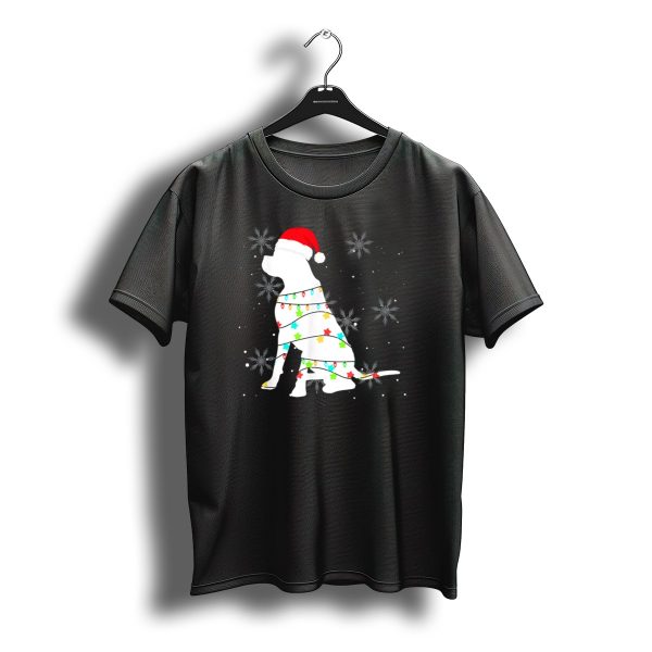 Christmas Lights Boxer Santa Hat Snowflakes T Shirt t shirt 1