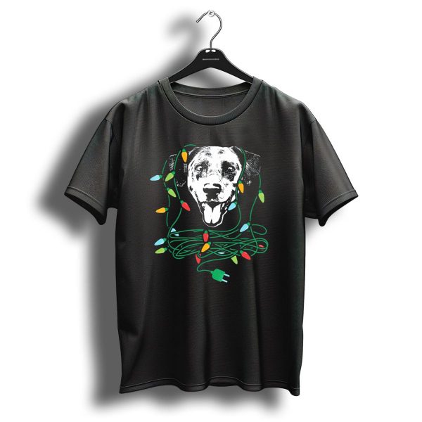 Christmas Lights Dalmatian Tangled Holiday Pup T Shirt 1 t shirt 1