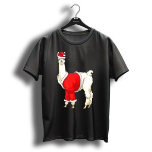 Christmas Llama Alpaca Santa Xmas Celeb Festive Holiday Suit T Shirt