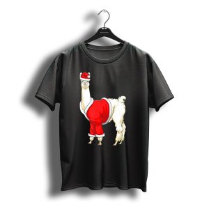Christmas Llama Alpaca Santa Xmas Celeb Festive Holiday Suit T-Shirt