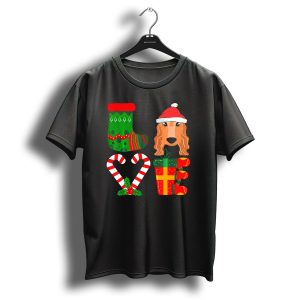 Christmas Lover Cocker Spaniel Stocking Candy Cane Present T-Shirt