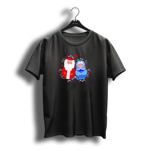 Christmas Mamushkas Santa Claus And Snow Maiden Nesting Dolls T-Shirt