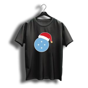 Christmas Micronesia Flag Santa Claus T-Shirt