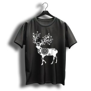Christmas Mom Daughter Father Son Matching Deer Snowflake Clothing T Shirt