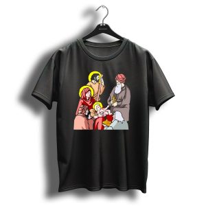 Christmas Nativity Scene Baby Jesus And Wise Men T-Shirt