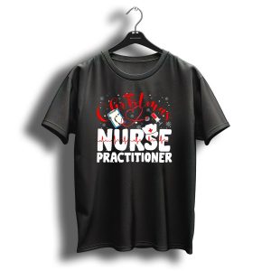 Christmas Nurse Practitioner Funny Nurse Clipboard Syringe Snowflakes T-Shirt
